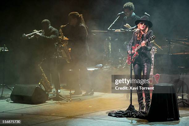 Melody Gardot performs in concert at Auditori de Barcelona during Festival Mil.leni on March 21, 2016 in Barcelona, Spain.