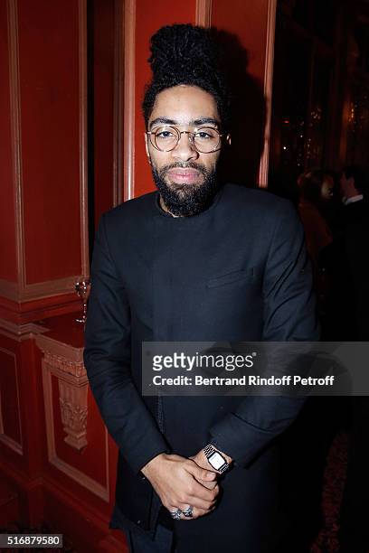 Humorist Fary attends the "L'Etre ou pas" : Theater play at Theatre Antoine on March 21, 2016 in Paris, France.
