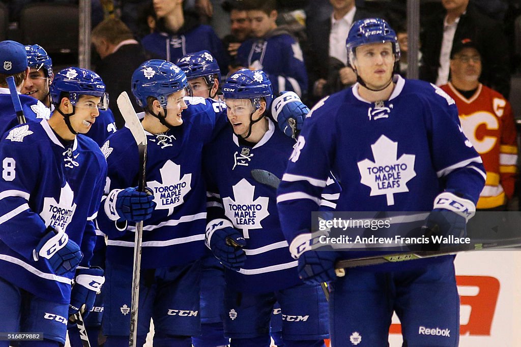 Maple Leafs Nylander and Brown celebrate NHL win over  Flames