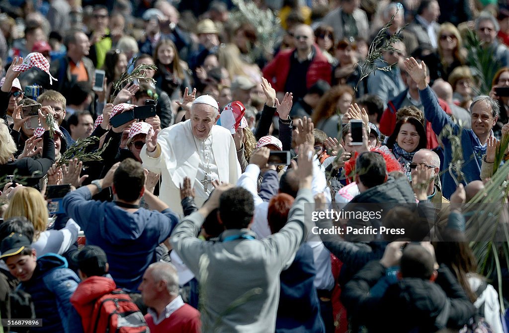 In St. Peter's Square, in front of thousands of people, Pope...