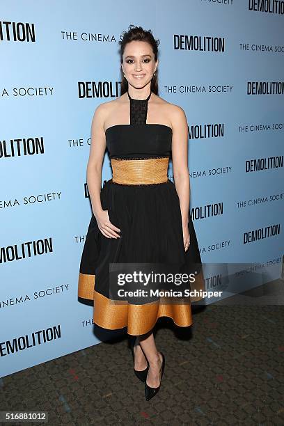 Actress Heather Lind attends Fox Searchlight Pictures with The Cinema Society Host A Screening of "Demolition" at SVA Theatre on March 21, 2016 in...
