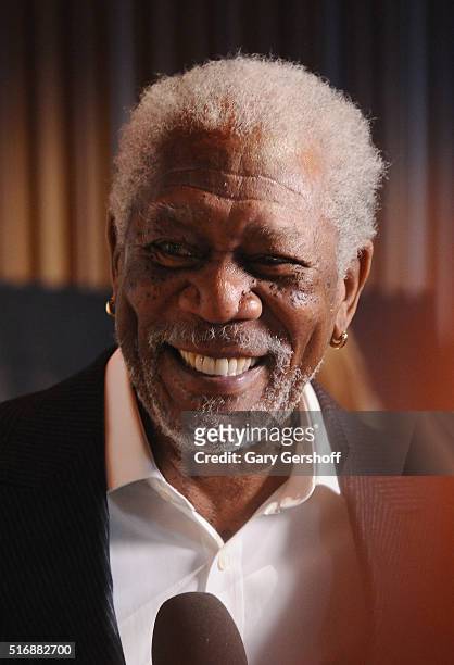 Series executive producer Morgan Freeman attends the National Geographic "The Story Of God" with Morgan Freeman world premiere at Jazz at Lincoln...