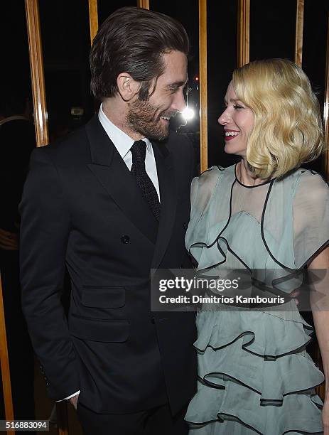 Jake Gyllenhaal and Naomi Watts attend Fox Searchlight Pictures with The Cinema Society host a screening of "Demolition" after party on March 21,...