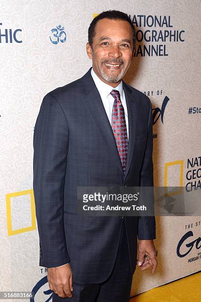 Clifton Davis attends the world premiere of National Geographic's "The Story Of God" with Morgan Freeman at Jazz at Lincoln Center on March 21, 2016...