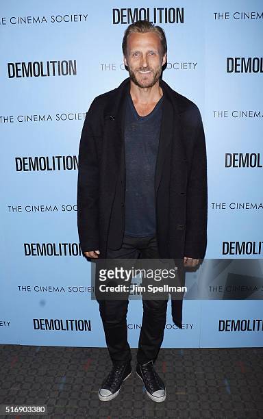 Windsurfing Jesper Vesterstrm attends the Fox Searchlight Pictures with The Cinema Society host a screening of "Demolition" at the SVA Theater on...