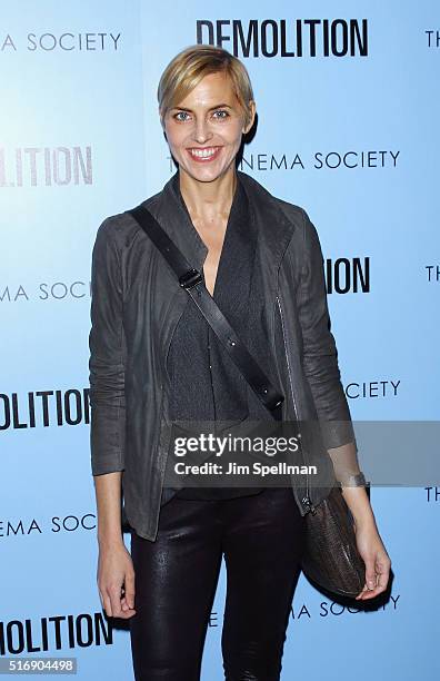 Writer Genevieve Bahrenburg attends the Fox Searchlight Pictures with The Cinema Society host a screening of "Demolition" at the SVA Theater on March...