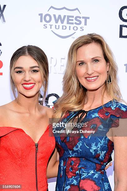Sadie Robertson and Korie Robertson attend the premiere of Pure Flix Entertainment's "God's Not Dead 2" at Directors Guild Of America on March 21,...