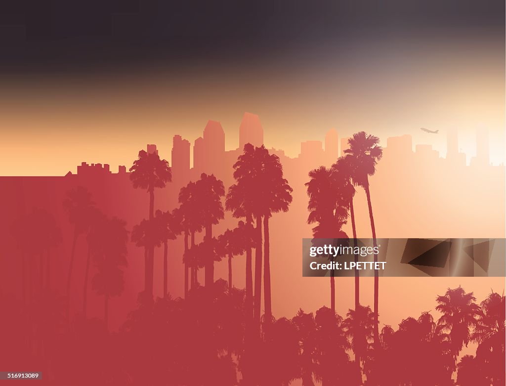 San Diego Skyline - Vector