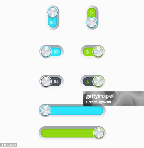 ermäßigung auf knöpfen und sliders - rutsche stock-grafiken, -clipart, -cartoons und -symbole