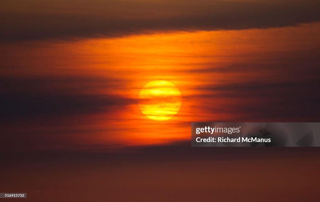 Sunrise at Rausu harbour.