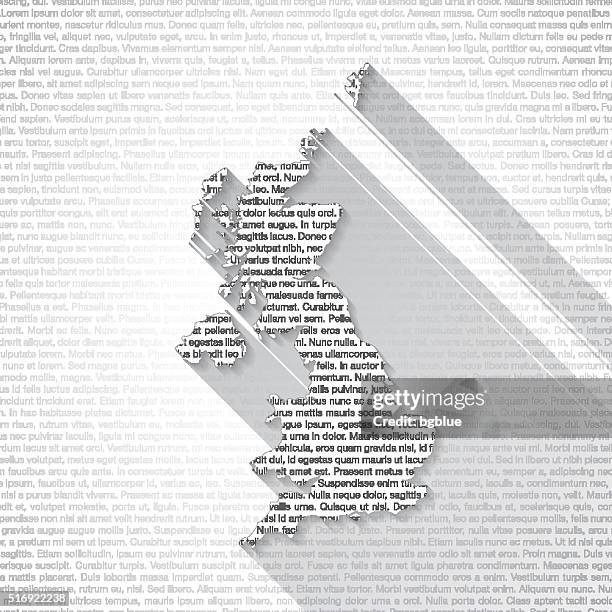 united kingdom map on text background - long shadow - long term stock illustrations