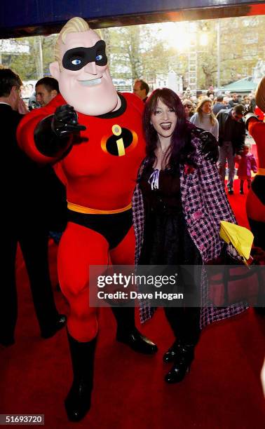 Presenter Jonathan Ross's wife Jane Goldman arrives at the UK Premiere of the new Disney/Pixar animation "The Incredibles" at the Empire Leicester...