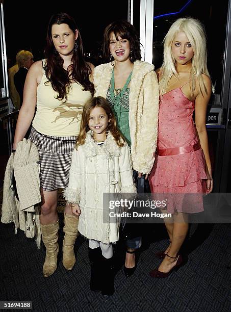 Sir Bob Geldof's daughters Fifi Trixiebell, Pixie, Peaches and Tiger Lily arrive at the Premiere screening of the new four-disc DVD featuring 10...