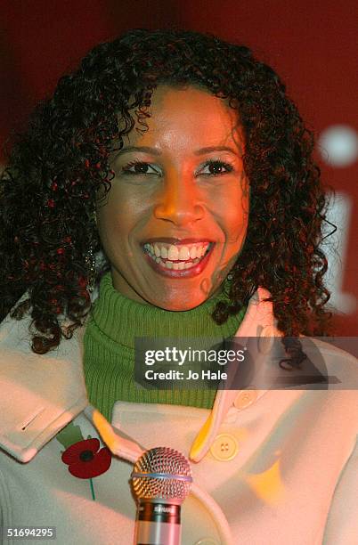 Margerita Taylor attend the annual Regent Street Christmas Lights switching-on ceremony, having performed live, in Regent Street on November 7, 2004...