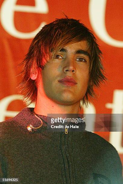 Charlie Simpson of Busted attends the annual Regent Street Christmas Lights switching-on ceremony along Regent Street on November 7, 2004 in London,...