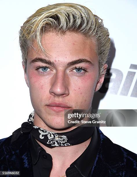 Lucky Blue Smith arrives at the The Daily Front Row "Fashion Los Angeles Awards" 2016 at Sunset Tower Hotel on March 20, 2016 in West Hollywood,...