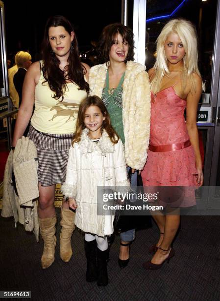 Sir Bob Geldof's daughters Fifi Trixiebell, Pixie, Peaches and Tiger Lily arrive at the Premiere screening of the new four-disc DVD featuring 10...