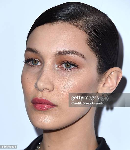 Bella Hadid arrives at the The Daily Front Row "Fashion Los Angeles Awards" 2016 at Sunset Tower Hotel on March 20, 2016 in West Hollywood,...