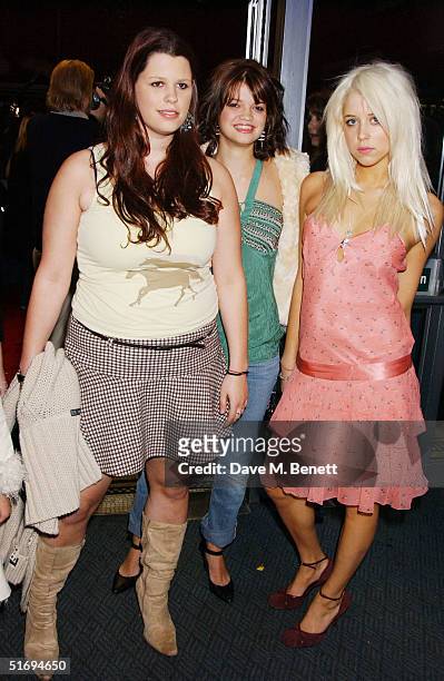 Bob Geldof's daughters Fifi Trixiebelle, Pixie and Peaches Geldof arrive at the Premiere screening of the new four-disc DVD featuring 10 hours of...