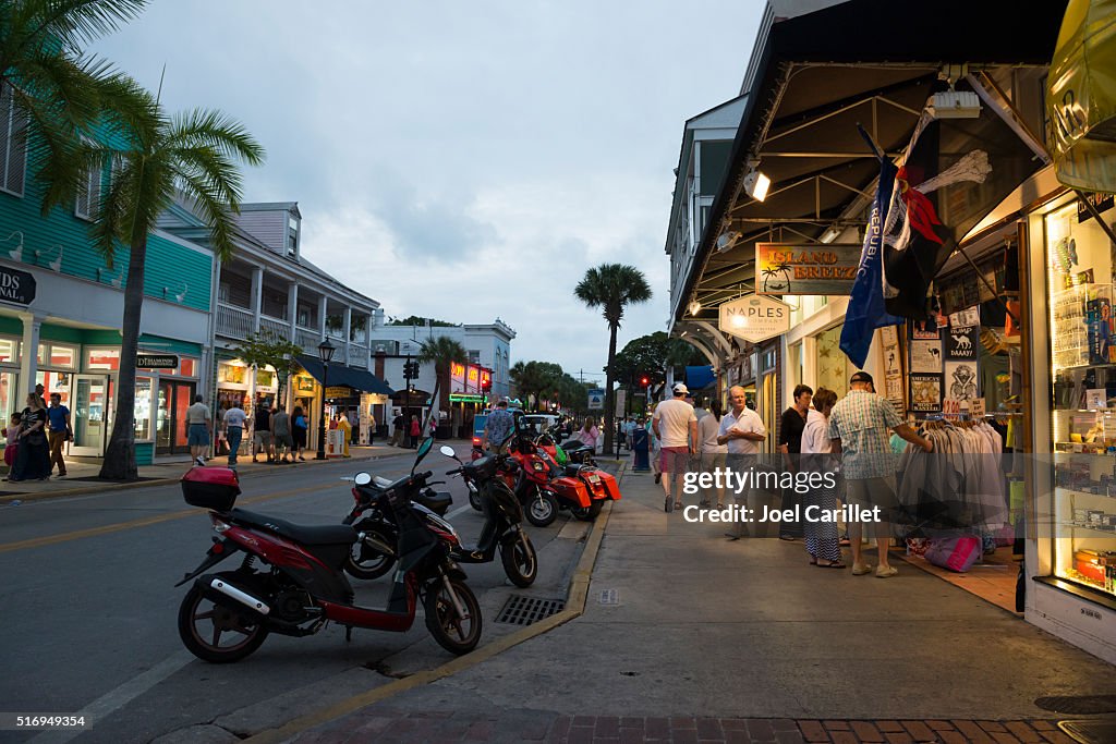 Shops on Duval Street, Key West, Florida