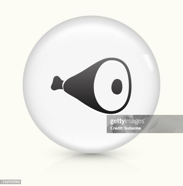 ハムレグのアイコンホワイト丸いベクトルボタン - 串焼き点のイラスト素材／クリップアート素材／マンガ素材／アイコン素材