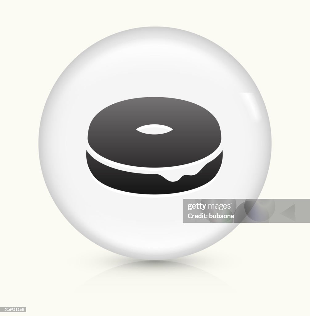 Donut icon on white round vector button