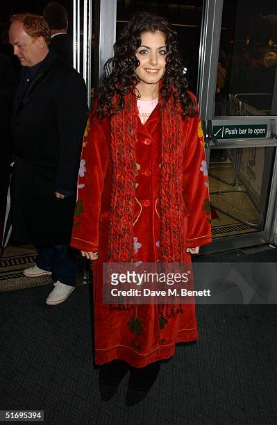 Singer Katie Melua arrives at the Premiere screening of the new four-disc DVD featuring 10 hours of footage from the historic charity concert "Live...