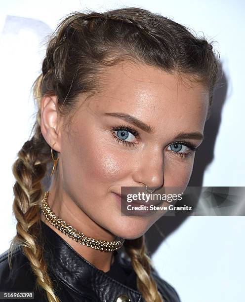 Isabella Lindblom arrives at the The Daily Front Row "Fashion Los Angeles Awards" 2016 at Sunset Tower Hotel on March 20, 2016 in West Hollywood,...