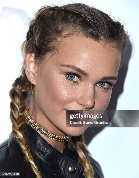 Isabella Lindblom arrives at the The Daily Front Row "Fashion Los Angeles Awards" 2016 at Sunset Tower Hotel on March 20, 2016 in West Hollywood,...