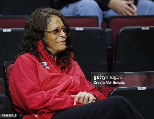 Rutgers Scarlet Knights women's basketball coach C. Vivian Stringer watches as Steve Pikiell is introduced as the new men's head basketball coach...