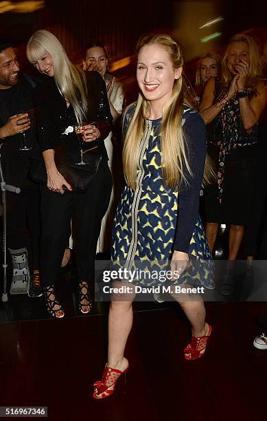 Sophia Webster attends the BFC/Vogue Designer Fashion Fund 2016 winners announcement at the Bulgari Hotel on March 22, 2016 in London, England.