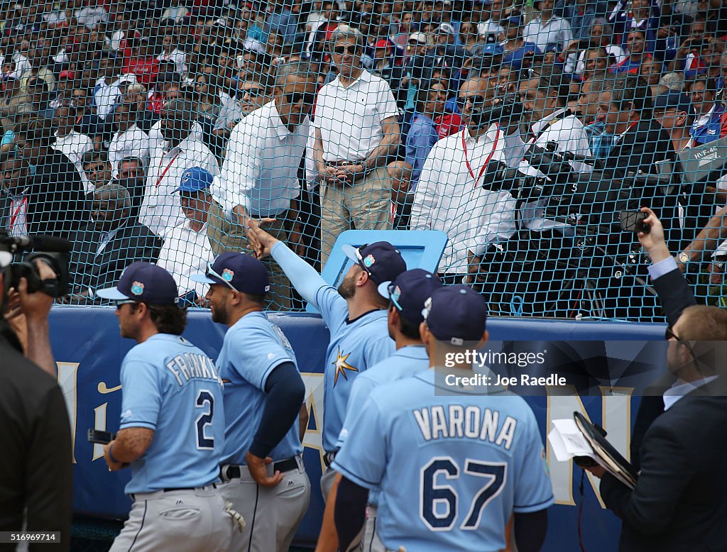 President Obama Attends Tampa Bay Devil Rays v Cuban National Team Baseball Game In Havana