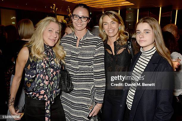 Maia Norman, Caroline Rush, Anastasia Webster and Nika Webster attend the BFC/Vogue Designer Fashion Fund 2016 winners announcement at Bulgari Hotel...