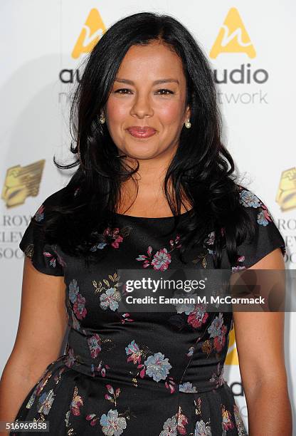 Liz Bonnin arrives for The Royal Television Society Programme Awards at The Grosvenor House Hotel on March 22, 2016 in London, England.