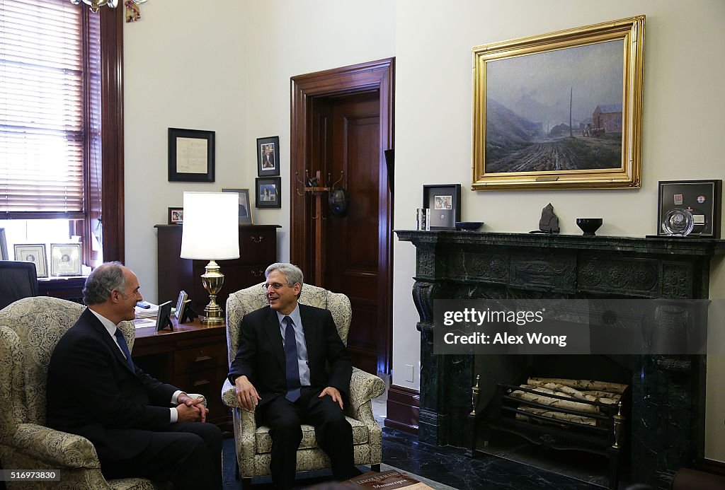 Supreme Court Justice Nominee Merrick Garland Meets With Democratic Senators