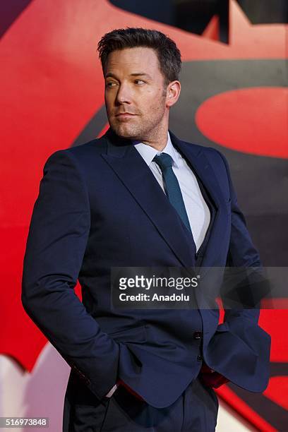 Ben Affleck attending 'Batman v Superman: Dawn of Justice' European Premiere in Leicester Square, London, England on March 22, 2016.