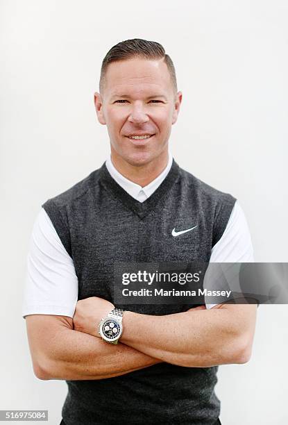 Golfing coach Sean Foley poses for a portrait on February 17, 2016 in Pacific Palisades, California.