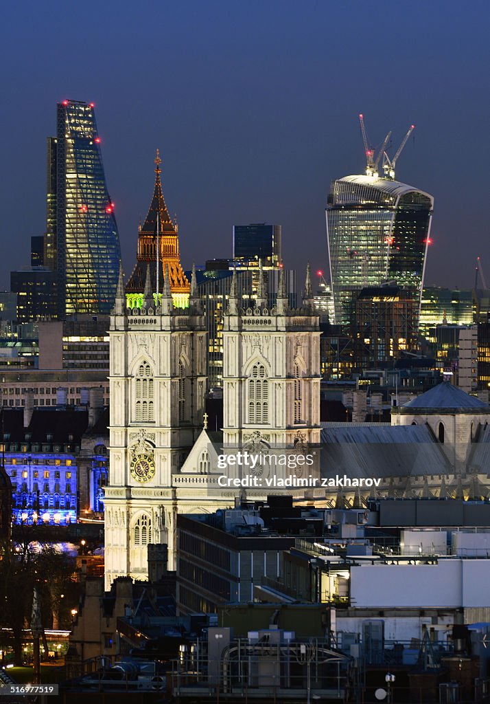 London landmarks at twilight