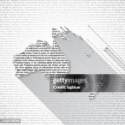Oceania Map on Text Background - Long Shadow Oceania Map on Text Background - Long Shadow