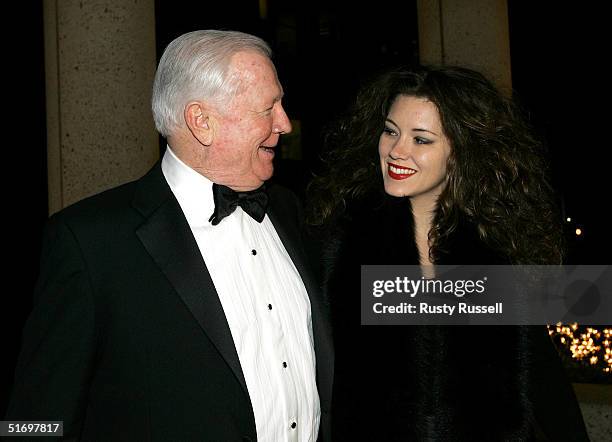 Country music singer Mandy Barnett and guest arrive at the 52nd Annual BMI Country Awards November 8, 2004 in Nashville, Tennessee.