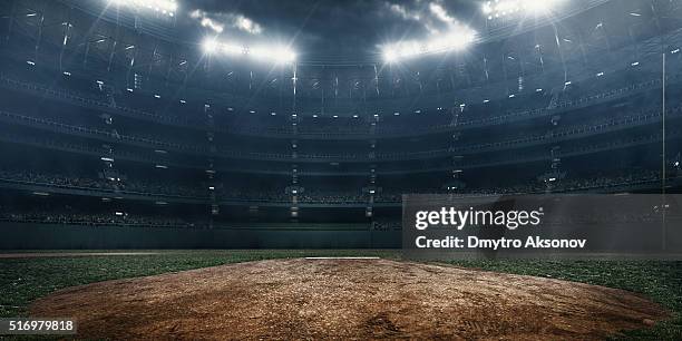 baseball stadium - baseball diamond stockfoto's en -beelden