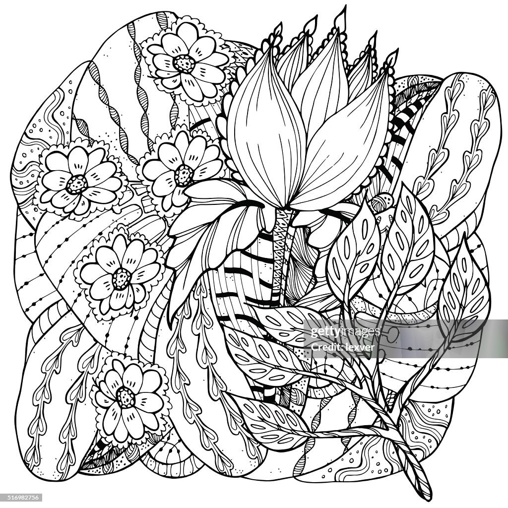 Ethnic Pattern Design Coloring Pattern For Coloring Book Ethnic Retro Design High-Res Vector Graphic ...