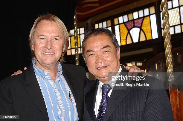 Glenn Wheatley and John So attend the launch of the third Melbourne International Music Festival at The Famous Spiegeltent November 9, 2004 in...