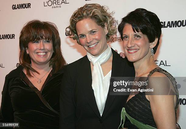 Widows Patty Casazza, Kristin Breitweiser and Lorie Van Auken attend the 15th Annual Glamour "Women of the Year" Awards at the American Museum of...