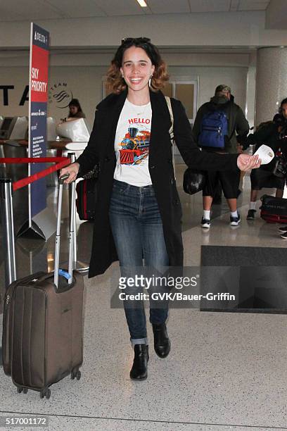 Chelsea Tyler is seen at LAX on March 22, 2016 in Los Angeles, California.