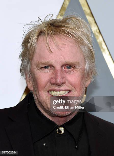 Actor Gary Busey attends the 88th Annual Academy Awards at Hollywood & Highland Center on February 28, 2016 in Hollywood, California.