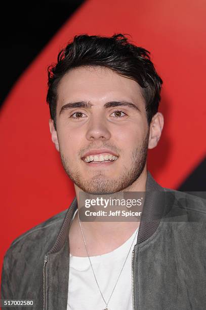 Alfie Deyes arrives for the European Premiere of 'Batman V Superman: Dawn Of Justice' at Odeon Leicester Square on March 22, 2016 in London, England.