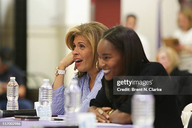 Television journalist Hoda Kotb attends the 10th annual Garden of Dreams talent show rehearsals held at Radio City Music Hall on March 22, 2016 in...