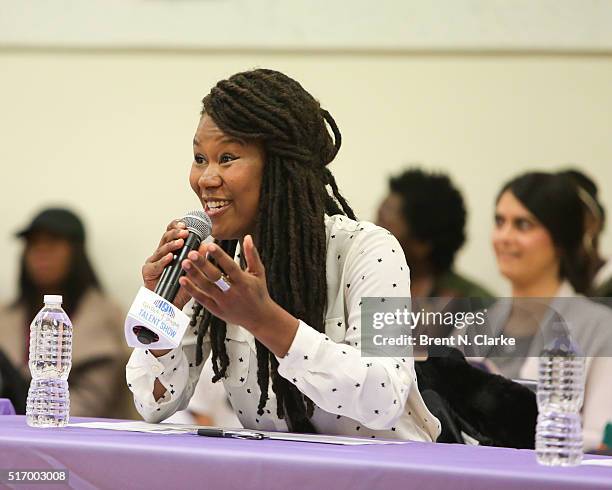 Singer/actress Christina Sajous attends the 10th annual Garden of Dreams talent show rehearsals held at Radio City Music Hall on March 22, 2016 in...