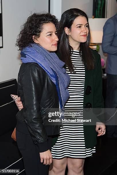 Actresses Ilana Glazer and Abbi Jacobson attend the Kate Spade New York Home Pop-Up Shop on March 22, 2016 in New York City.